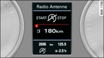 Kombiinstrument: Motor-Stop vorübergehend nicht verfügbar